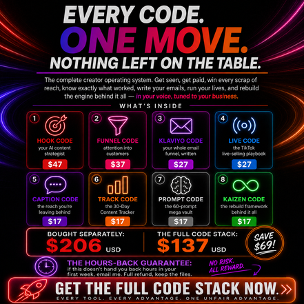 The Full Code Stack — Every Code, One Move